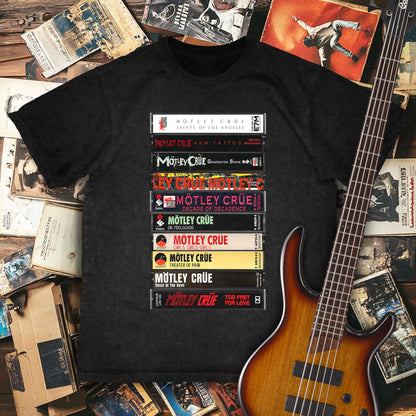 Mötley Crüe Albums Cassette Retro Collection Premium Unisex T-Shirt