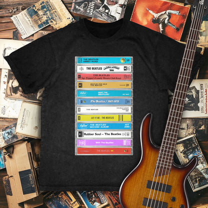 The Beatles Albums Cassette Retro Collection Premium Unisex T-Shirt