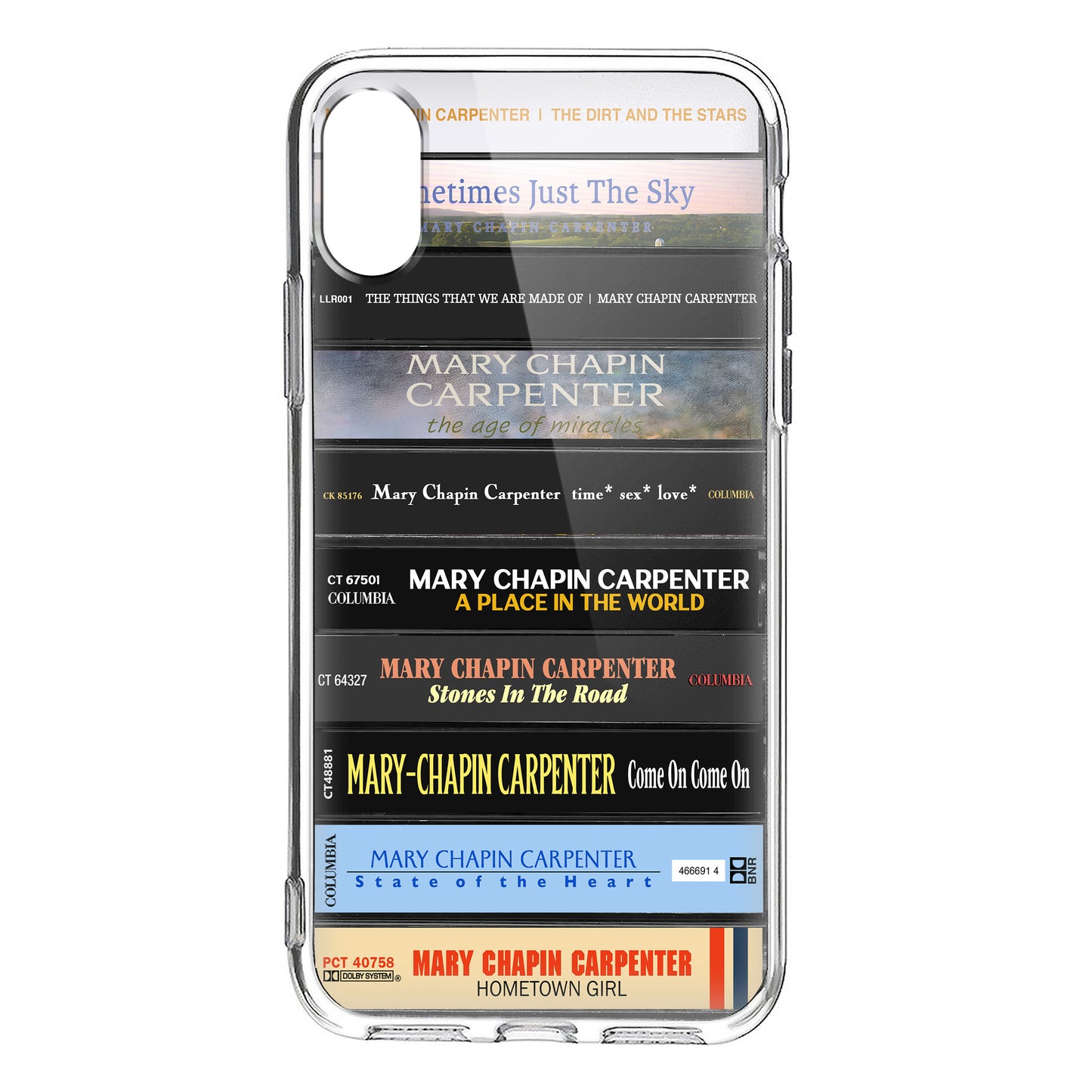 Mary Chapin Carpenter Albums Cassette Collection Retro Phone Case