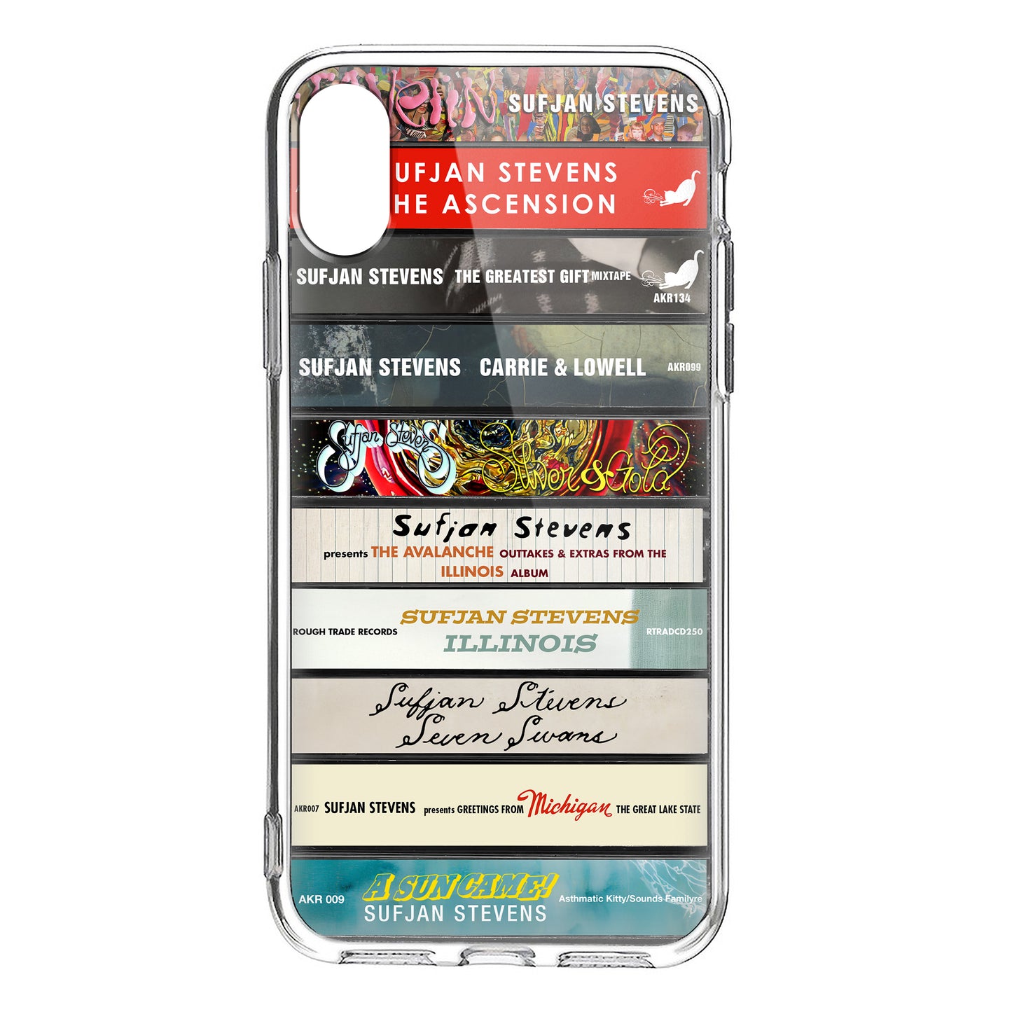 Sufjan Stevens Albums Cassette Collection Retro Phone Case