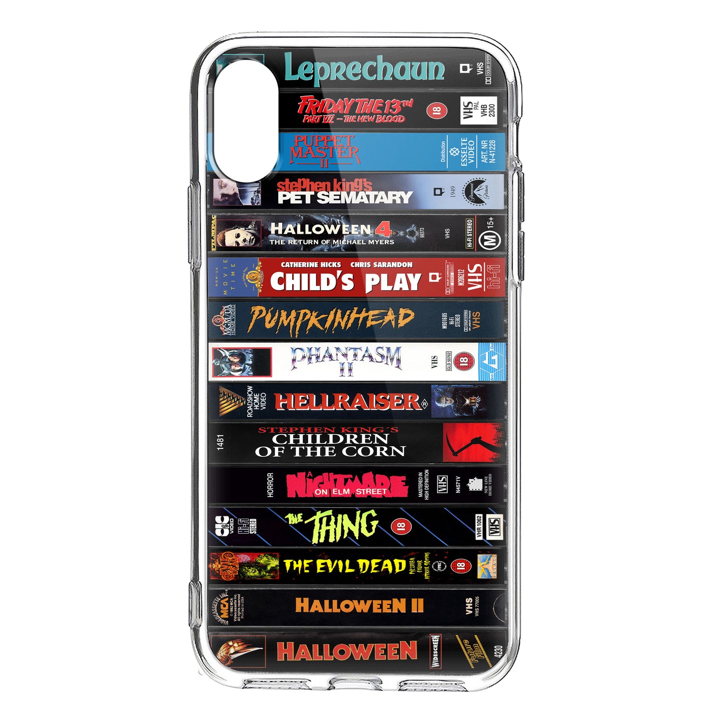 Iconic VHS Horror Movies Collection Phone Case
