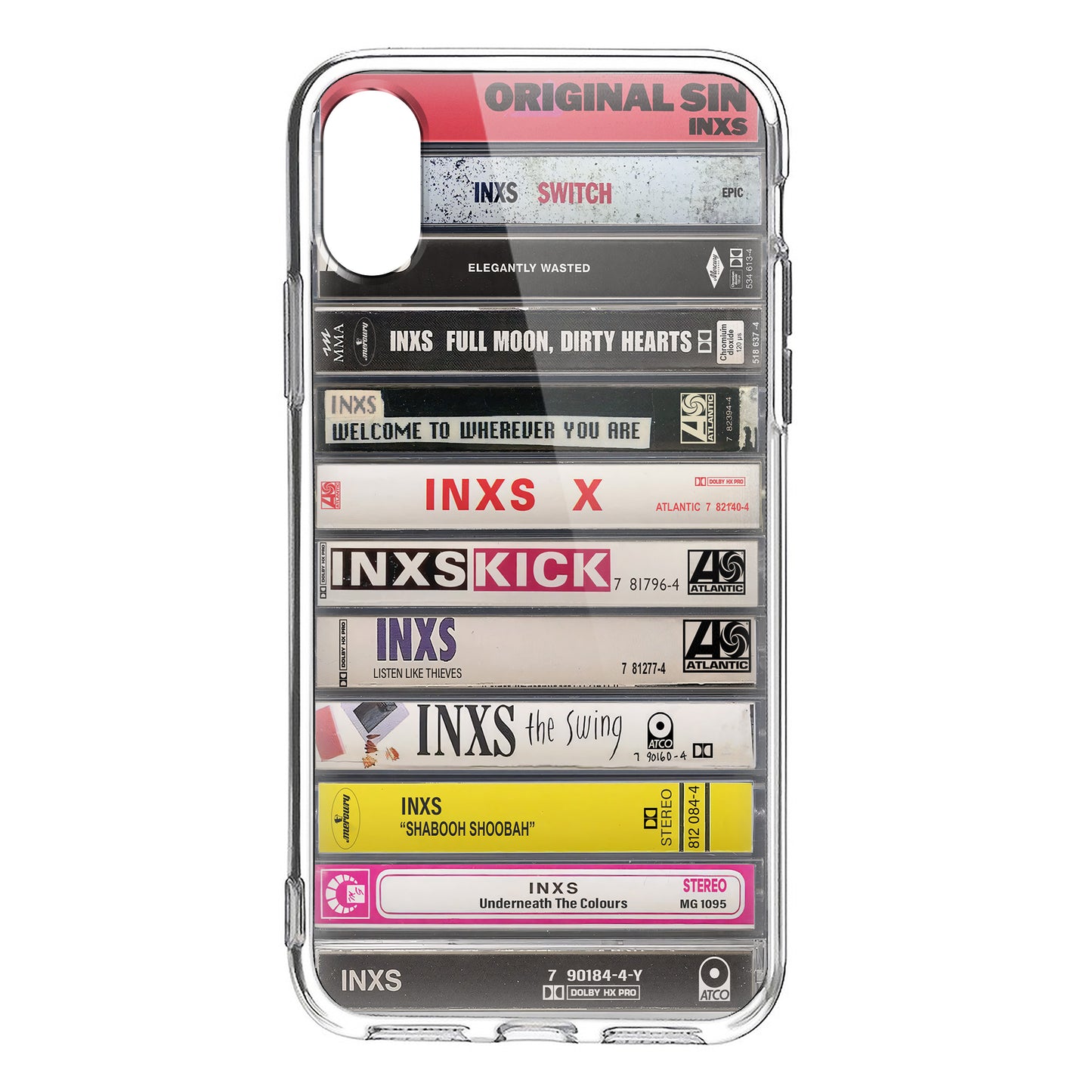 INXS Albums Cassette Collection Retro Phone Case
