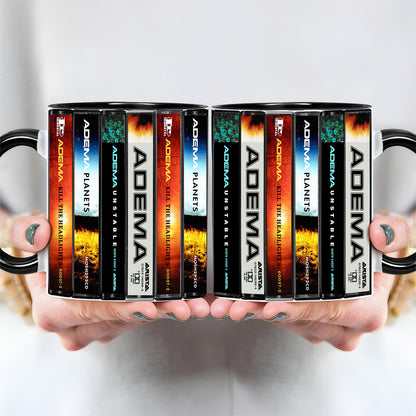 Adema Albums Cassette Collection Retro Accent Edge-to-Edge Printed Mug