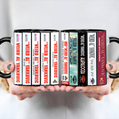 Weird AI Albums Cassette Collection Retro Accent Edge-to-Edge Printed Mug