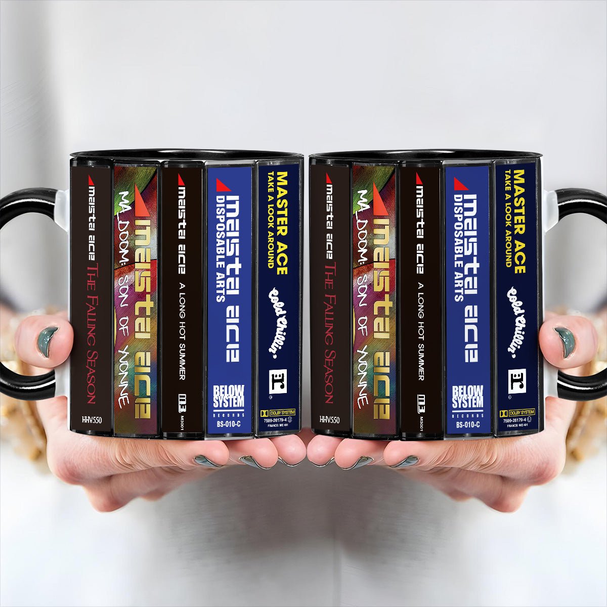 Masta Ace Albums Cassette Collection Retro Accent Edge-to-Edge Printed Mug