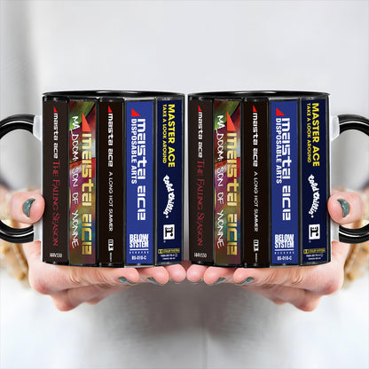 Masta Ace Albums Cassette Collection Retro Accent Edge-to-Edge Printed Mug