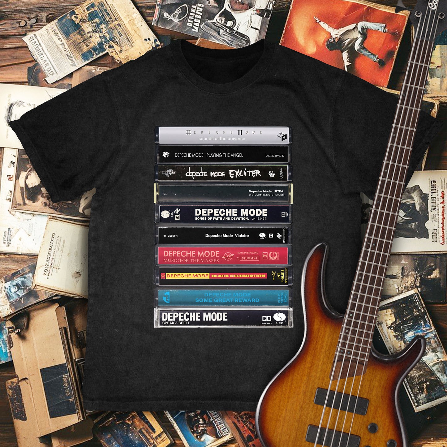 Depeche Mode Albums Cassette Retro Collection Premium Unisex T-Shirt