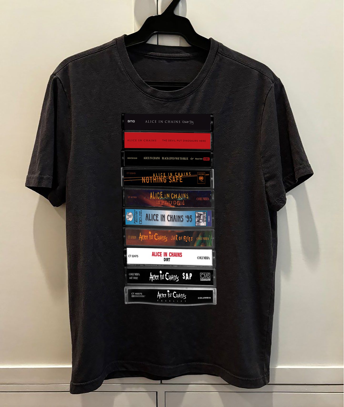Alice In Chains Albums Cassette Retro Collection Premium Unisex T-Shirt