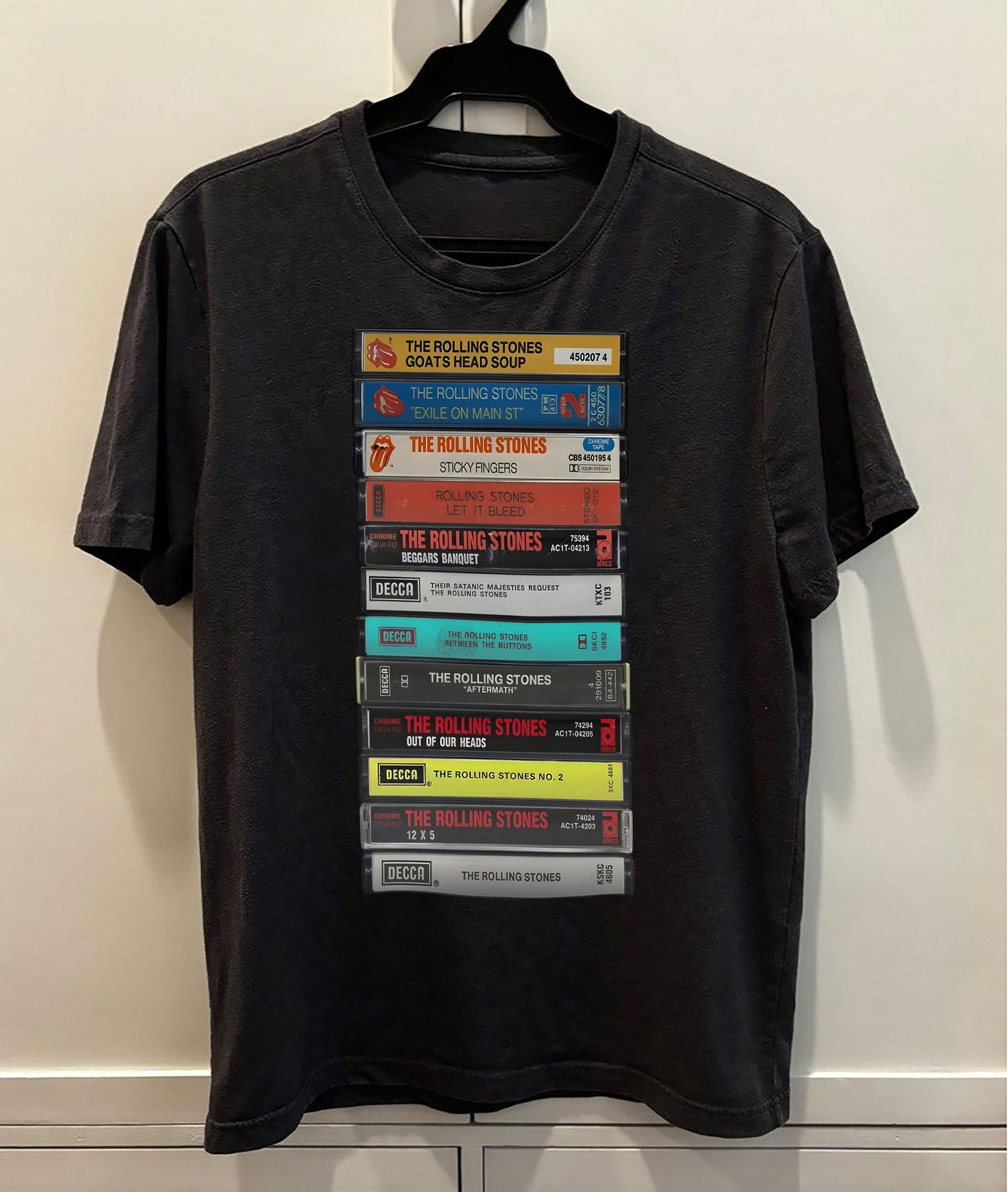 Rolling Stones Albums Cassette Retro Collection Premium Unisex T-Shirt