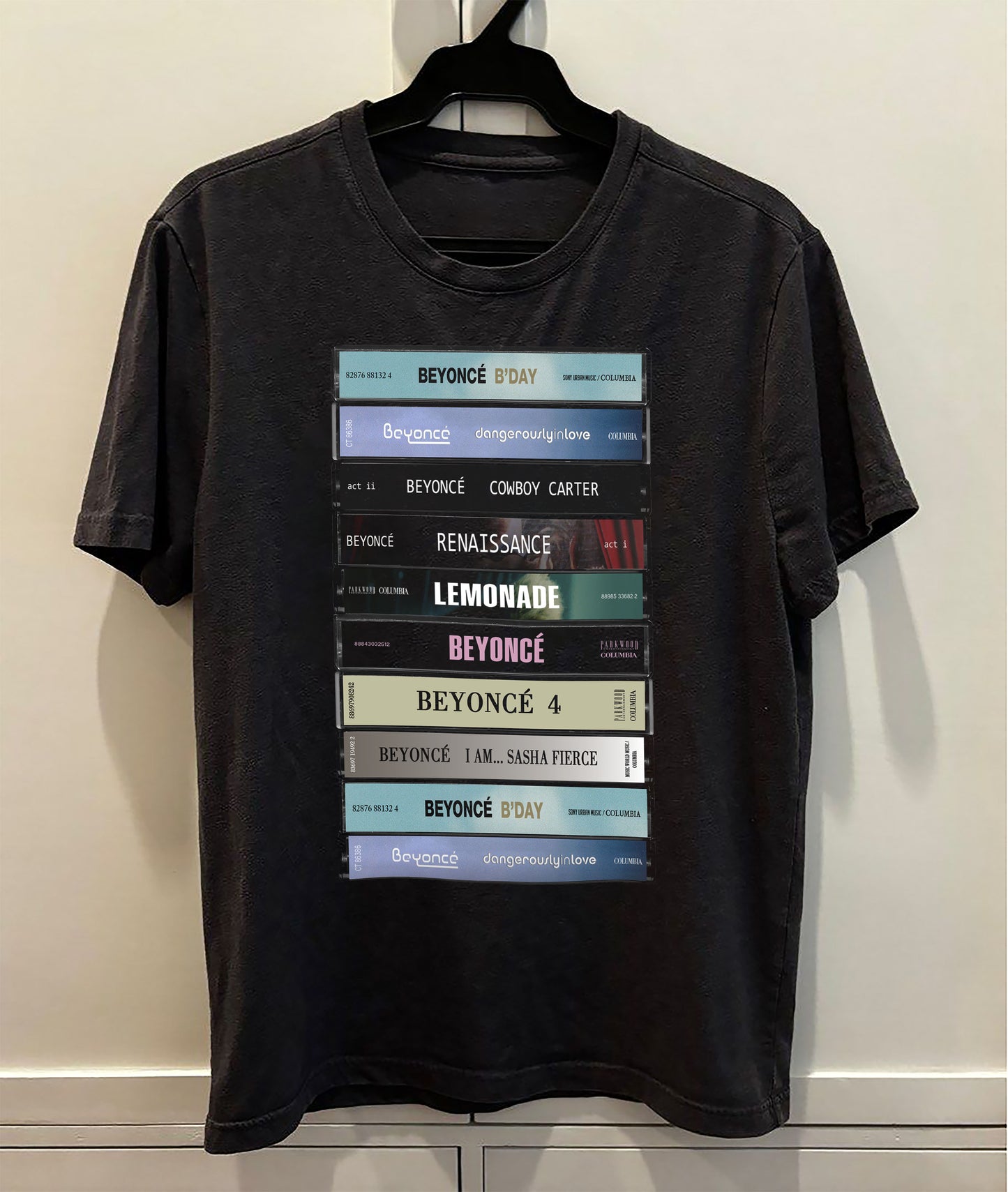 Beyoncé Albums Cassette Retro Collection Premium Unisex T-Shirt