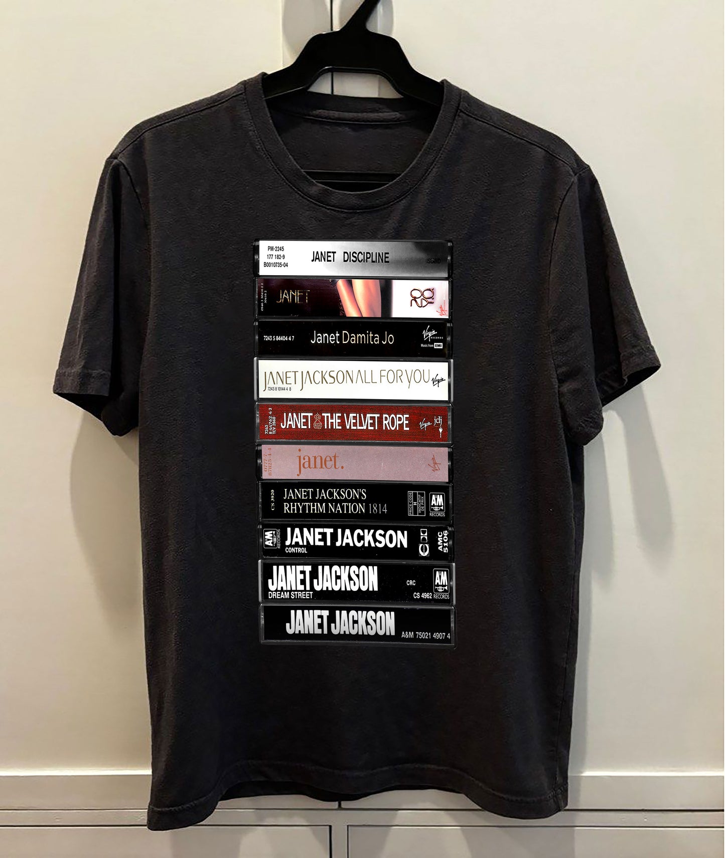Janet Jackson Albums Cassette Retro Collection Premium Unisex T-Shirt