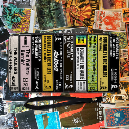 Bob Marley Albums Cassette Vintage Leather Long Wallet