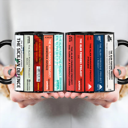 The Alan Parsons Project Albums Cassette Collection Retro Accent Edge-to-Edge Printed Mug