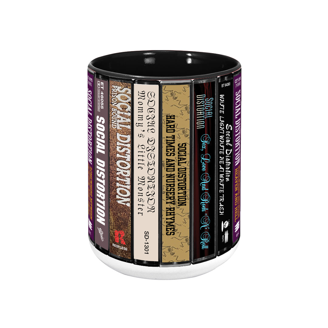 Social Distortion Albums Cassette Collection Retro Accent Edge-to-Edge Printed Mug