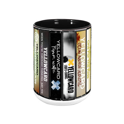 Yellowcard Albums Cassette Collection Retro Accent Edge-to-Edge Printed Mug