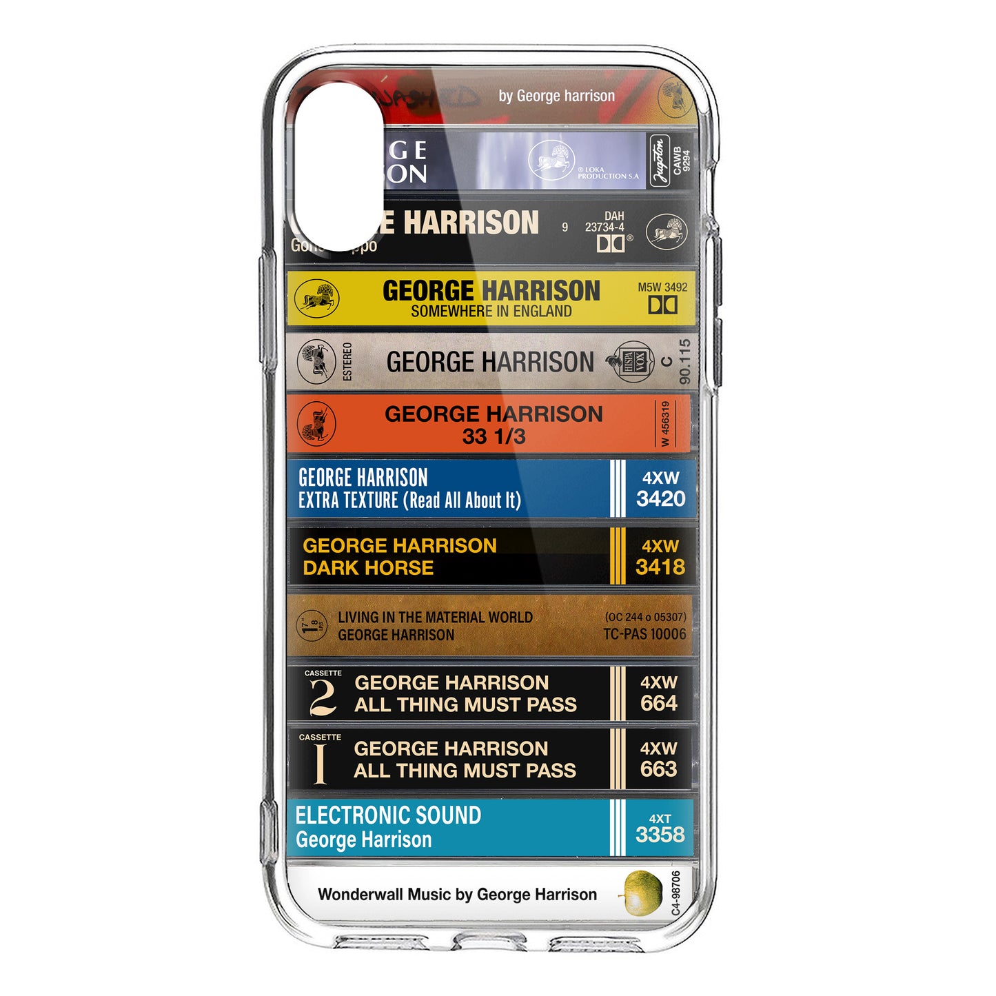 George Harrison Albums Cassette Collection Retro Phone Case