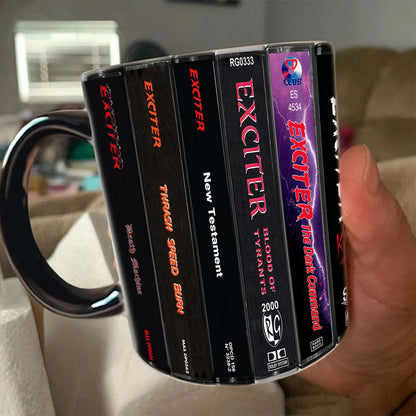 Exciter Albums Cassette Collection Retro Accent Mug