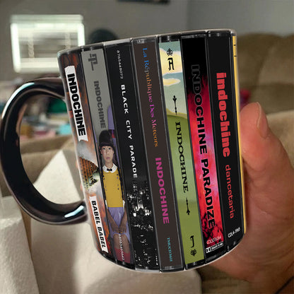 Indochine Albums Cassette Collection Retro Accent Mug