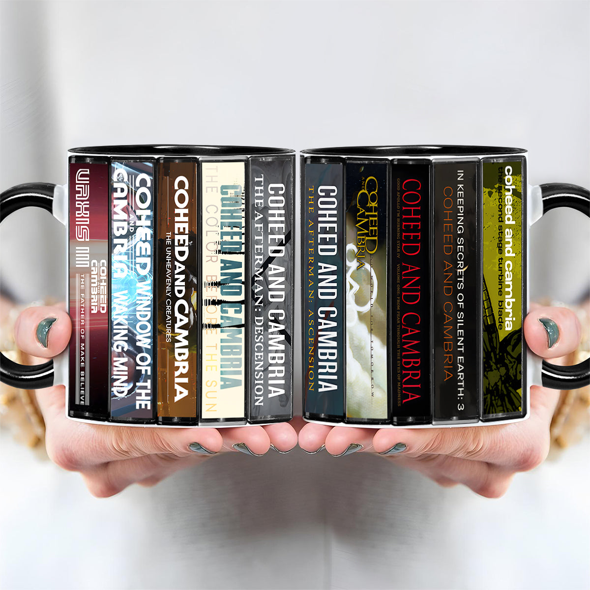 Coheed And Cambria Albums Cassette Collection Retro Accent Mug