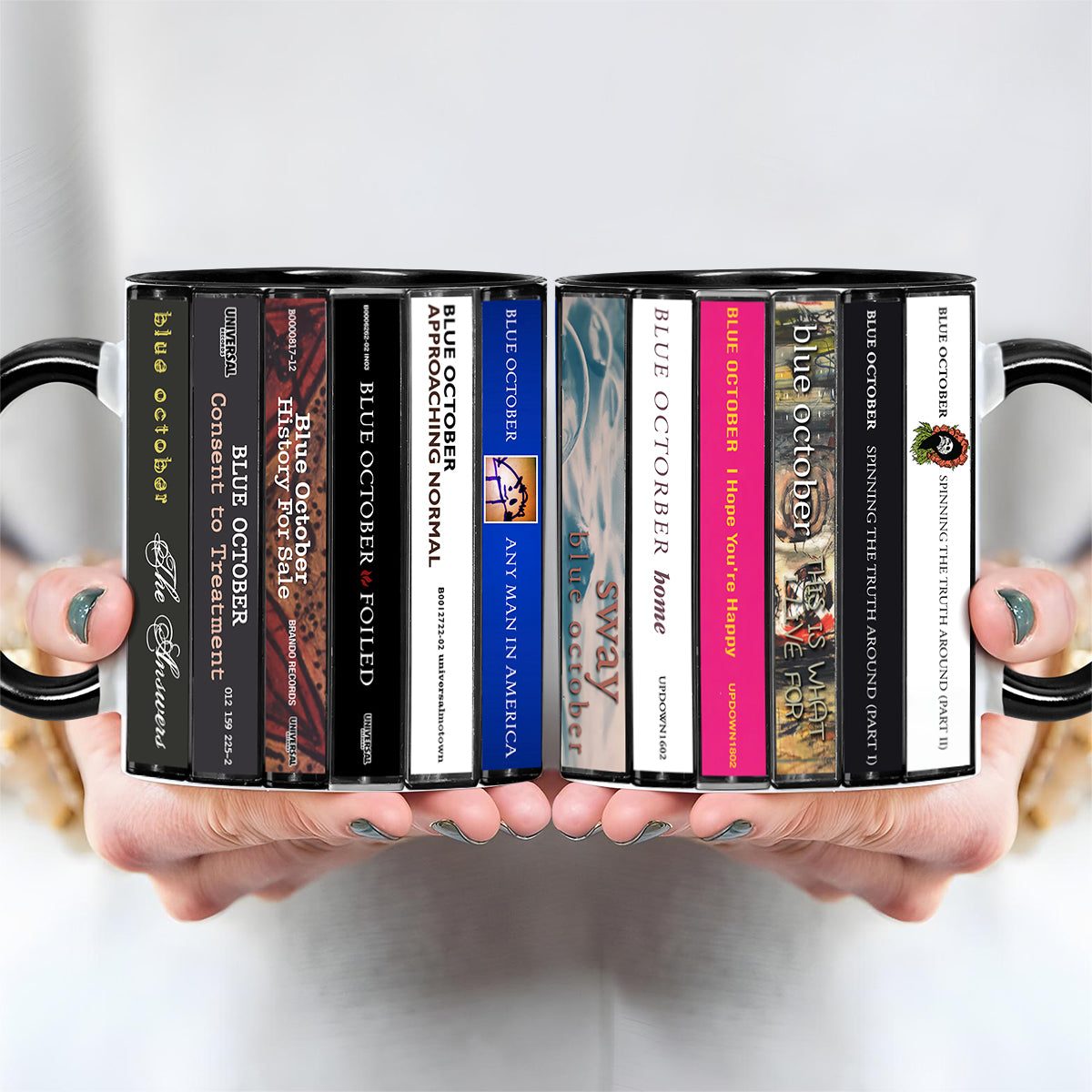 Blue October Albums Cassette Collection Retro Accent Mug