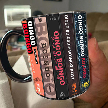 Oingo Boingo Albums Cassette Collection Retro Accent Mug