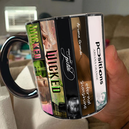 Ariana Grande Albums Covers Collection Retro Accent Mug