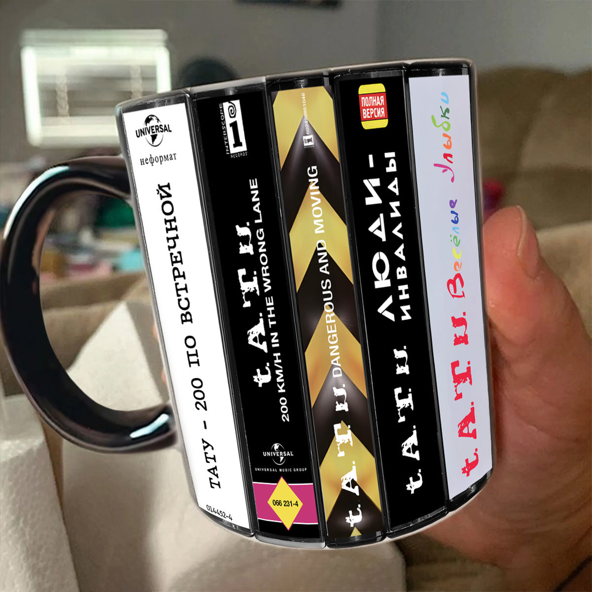 t.A.T.u. Albums Cassette Collection Retro Accent Mug