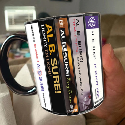 Al B. Sure! Albums Cassette Collection Retro Accent Mug