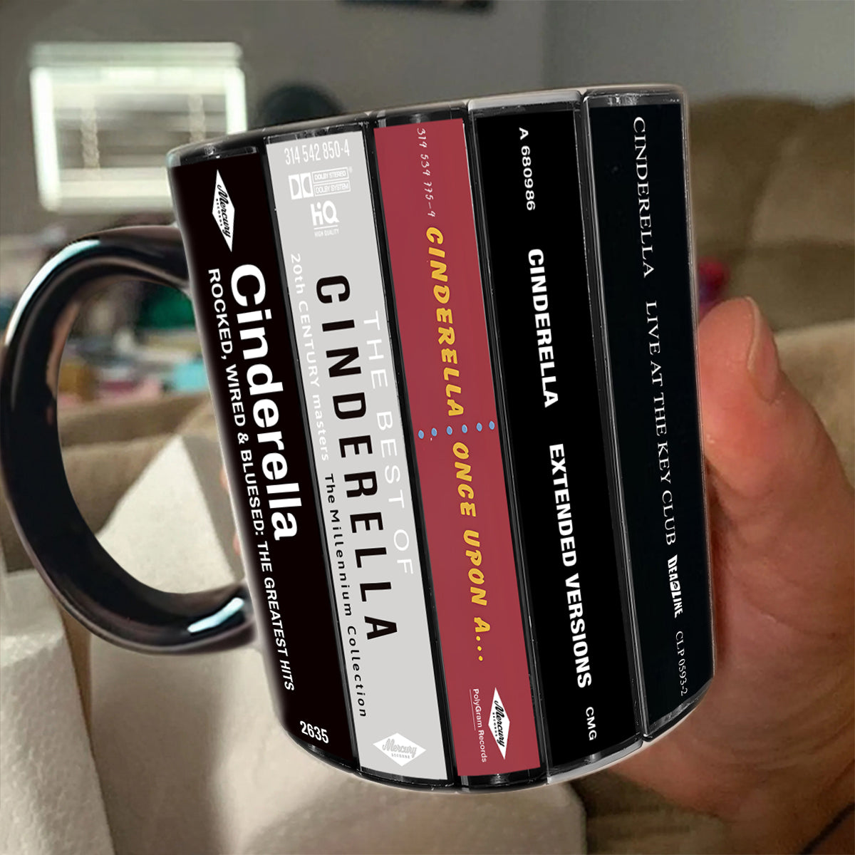 Cinderella Albums Cassette Collection Retro Accent Mug