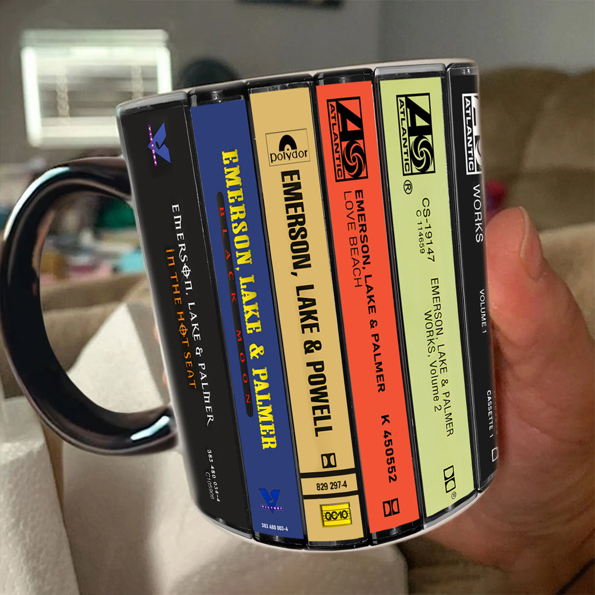 Emerson, Lake & Palmer Albums Cassette Collection Retro Accent Mug