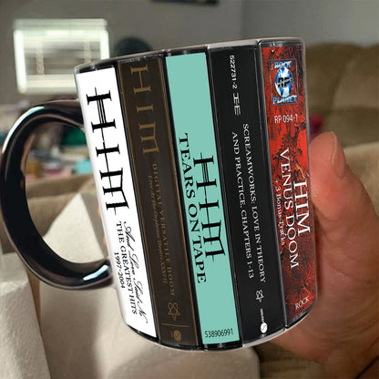 HIM Albums Cassette Collection Retro Accent Mug