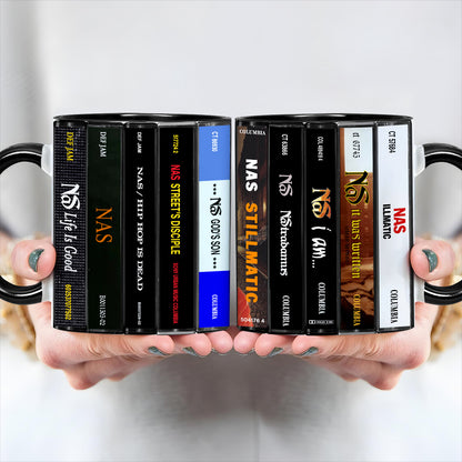 Nas Albums Cassette Collection Retro Accent Mug