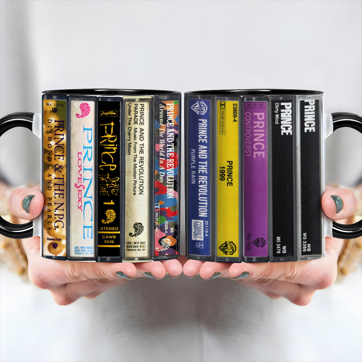 Prince Albums Cassette Collection Retro Accent Mug