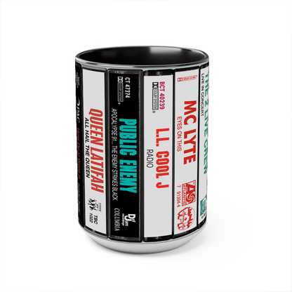 Hip Hop Tapes Cassette Collection Retro Accent Edge-to-Edge Printed Mug