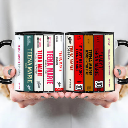 Teena Marie Albums Cassette Collection Retro Accent Mug