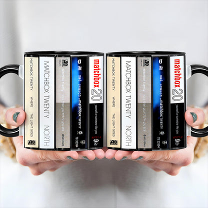 Matchbox Twenty Albums Cassette Collection Retro Accent Edge-to-Edge Printed Mug