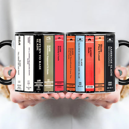 Slade Albums Cassette Collection Retro Accent Mug