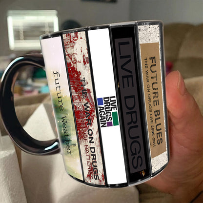 The War on Drugs Albums Cassette Collection Retro Accent Mug