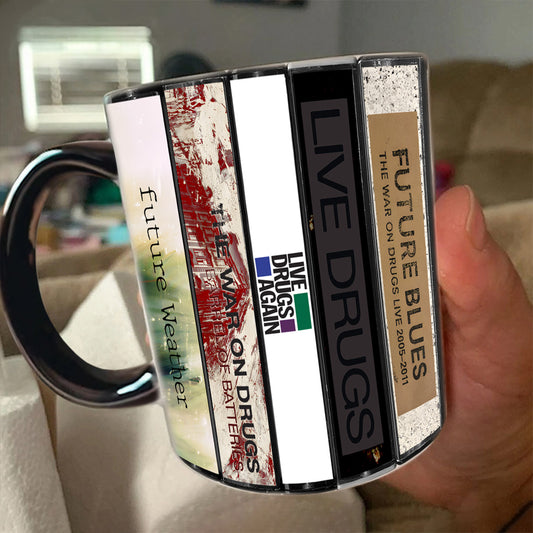 The War on Drugs Albums Cassette Collection Retro Accent Mug