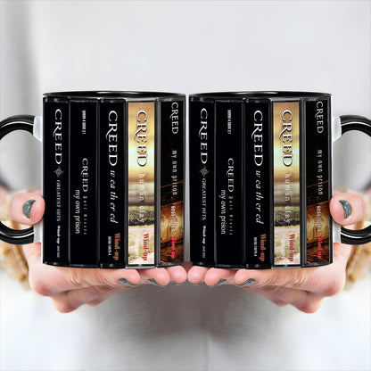 Creed Albums Cassette Collection Retro Accent Mug