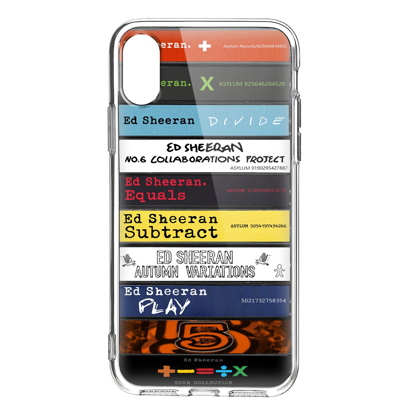 Ed Sheeran Albums Cassette Collection Retro Phone Case
