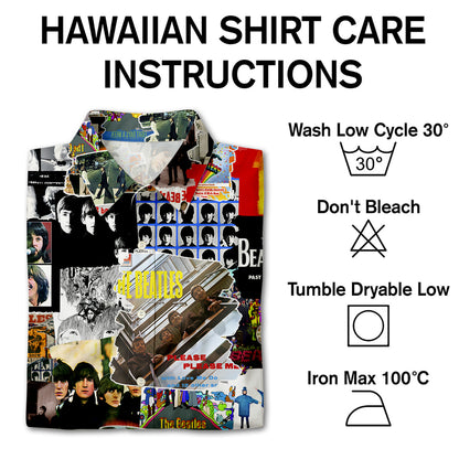 The Beatles Albums Covers Collage Unisex Hawaiian Shirt