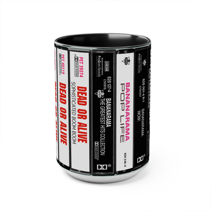 New Custom Cassette Collection Retro Accent Edge-to-Edge Printed Mug