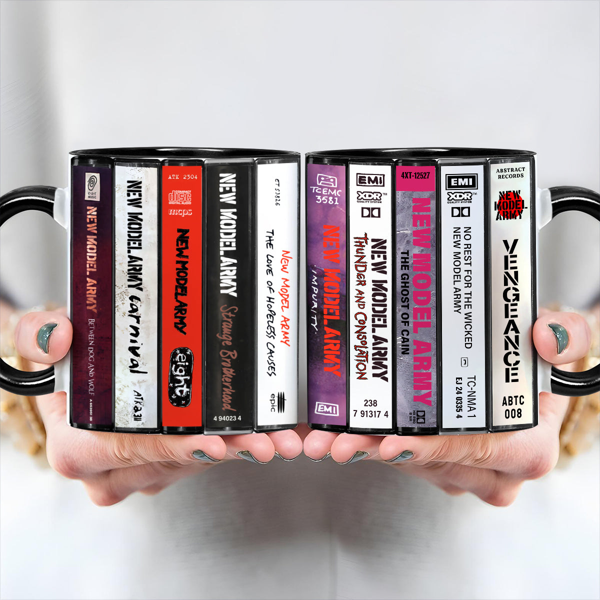 New Model Army Albums Cassette Retro Collection Accent Mug