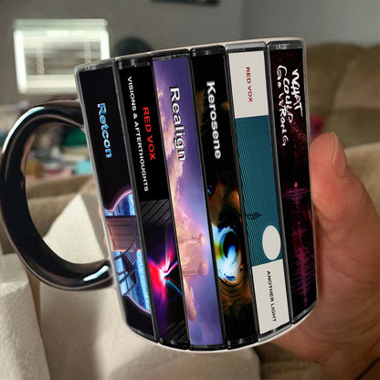 Red Vox Albums Cassette Collection Retro Accent Mug