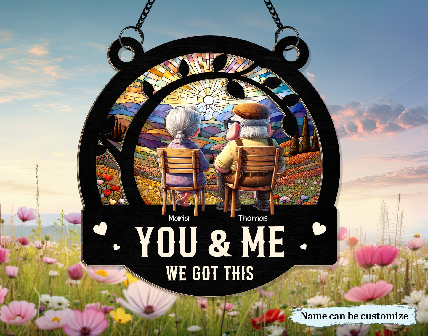 You & Me We Got This Carl & Ellie 2-Layered Suncatcher