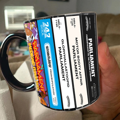 Parliament Albums Cassette Collection Retro Accent Mug