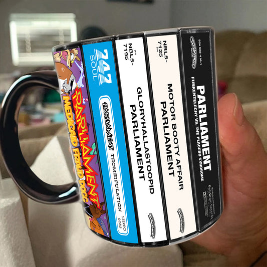 Parliament Albums Cassette Collection Retro Accent Mug