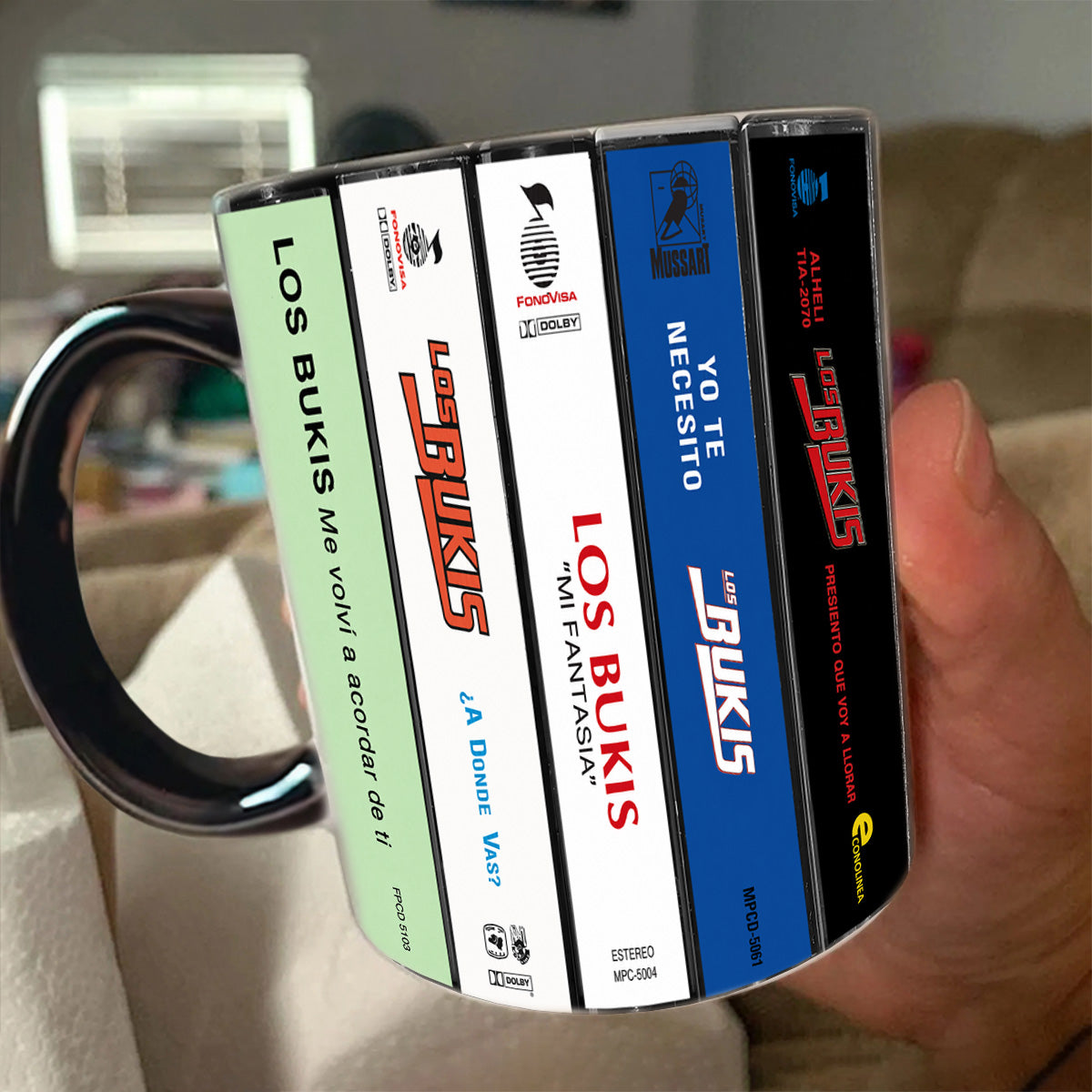Los Bukis Albums Cassette Collection Retro Accent Mug