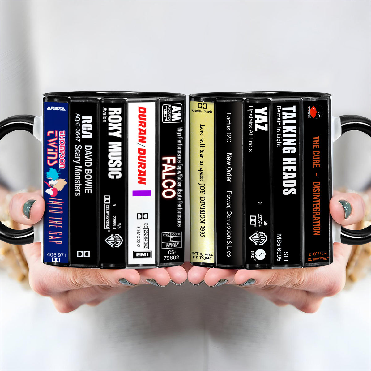 New Wave Music Albums Cassette Retro Collection Accent Mug